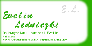 evelin ledniczki business card